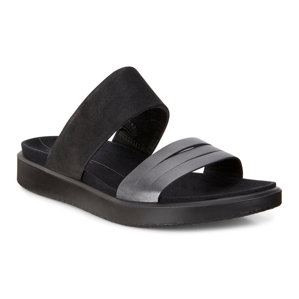 Sandalias Mujer - ECCO Flowt W Flat - Negros - XRI478509